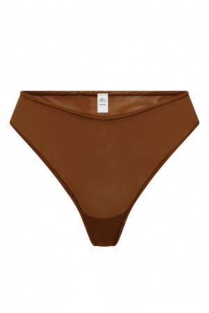 Chestnut Oh Polly INTIMATES Soft Mesh Brief | POSZ-78341