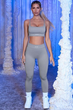 Grey Oh Polly Off-Piste Seamless Full Length Leggings | YXBV-47395