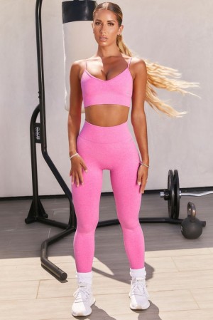 Pink Oh Polly Unstoppable Petite Seamless Full Length Leggings | QNJY-15096