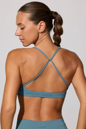 Slate Blue Oh Polly Evolve Multiway Twist Front Sports Bra | LVKQ-18904