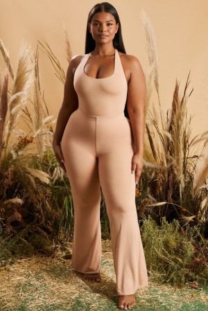 Tan Oh Polly Figure You Out Tall Split Hem Leggings | MBGD-16504