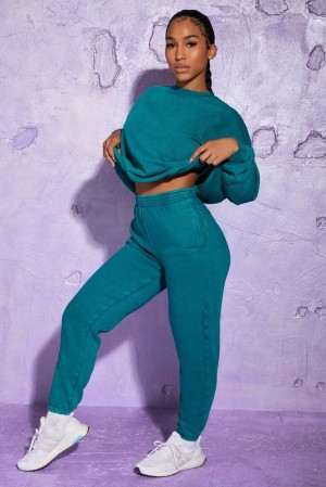 Teal Oh Polly Renew Full Length Cuffed Joggers | GKBJ-57183