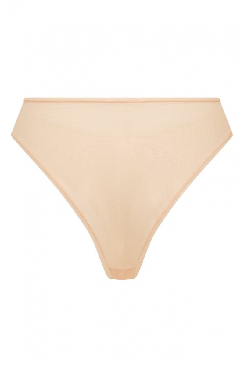 Beige Oh Polly INTIMATES Soft Mesh Brief | KHSN-47620