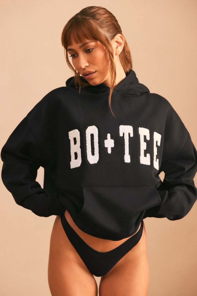 Black Oh Polly Off Duty Oversized Hoodie | VTCN-02357