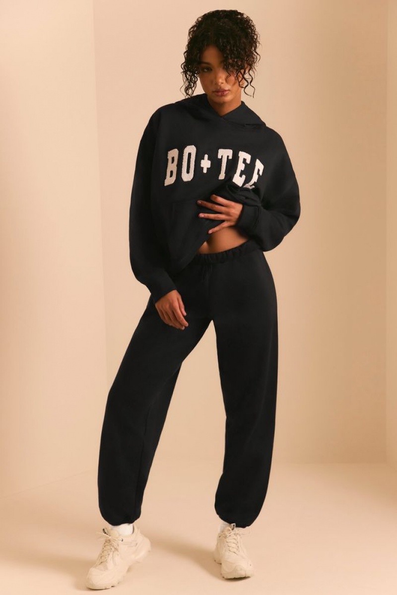 Black Oh Polly Pacific Petite Relaxed Fit Joggers | GMKI-07863