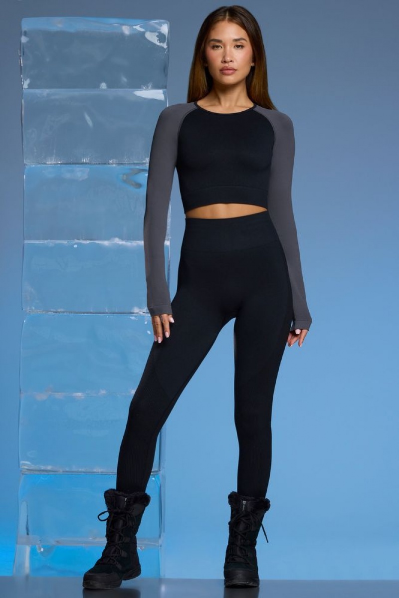 Black Oh Polly Piste Petite Super Sculpt Base Layer Leggings | JYZA-91846