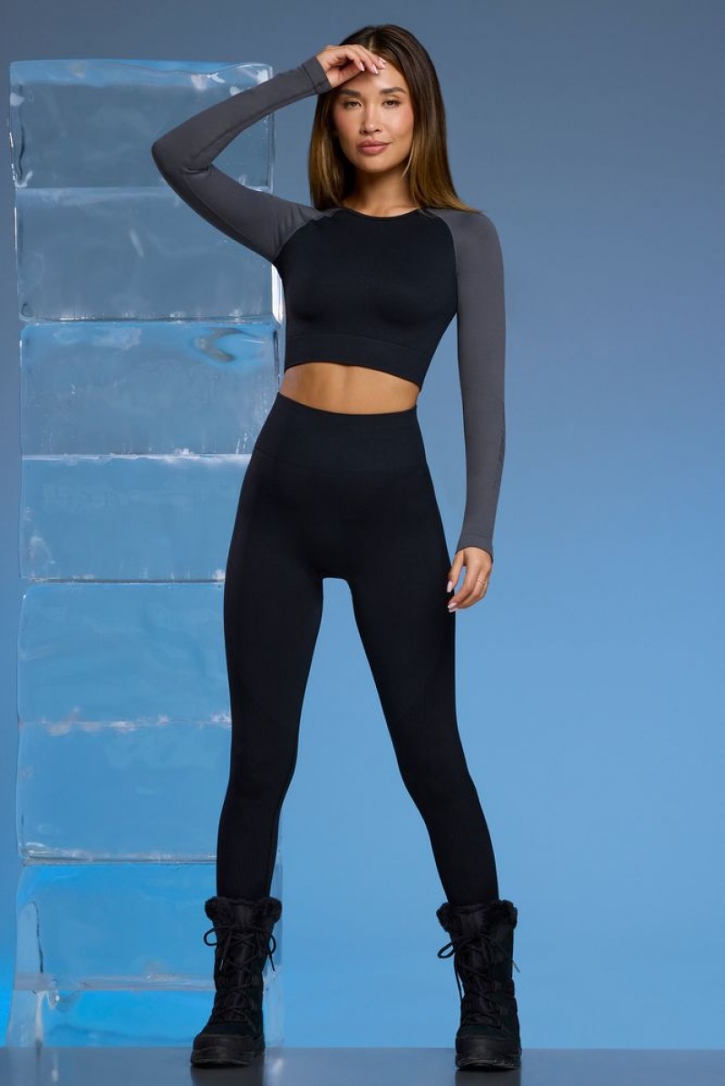 Black Oh Polly Piste Petite Super Sculpt Base Layer Leggings | JYZA-91846