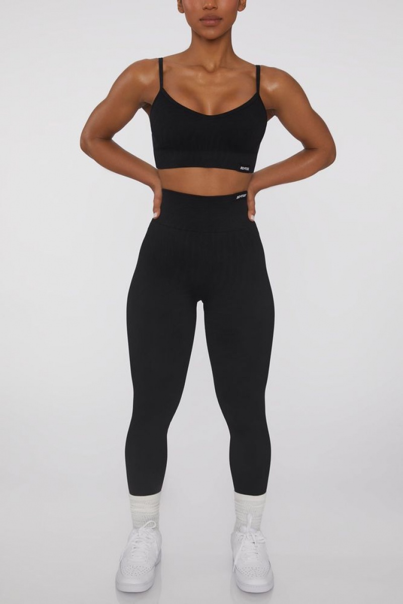 Black Oh Polly Power Play Leggings | AGPZ-68074