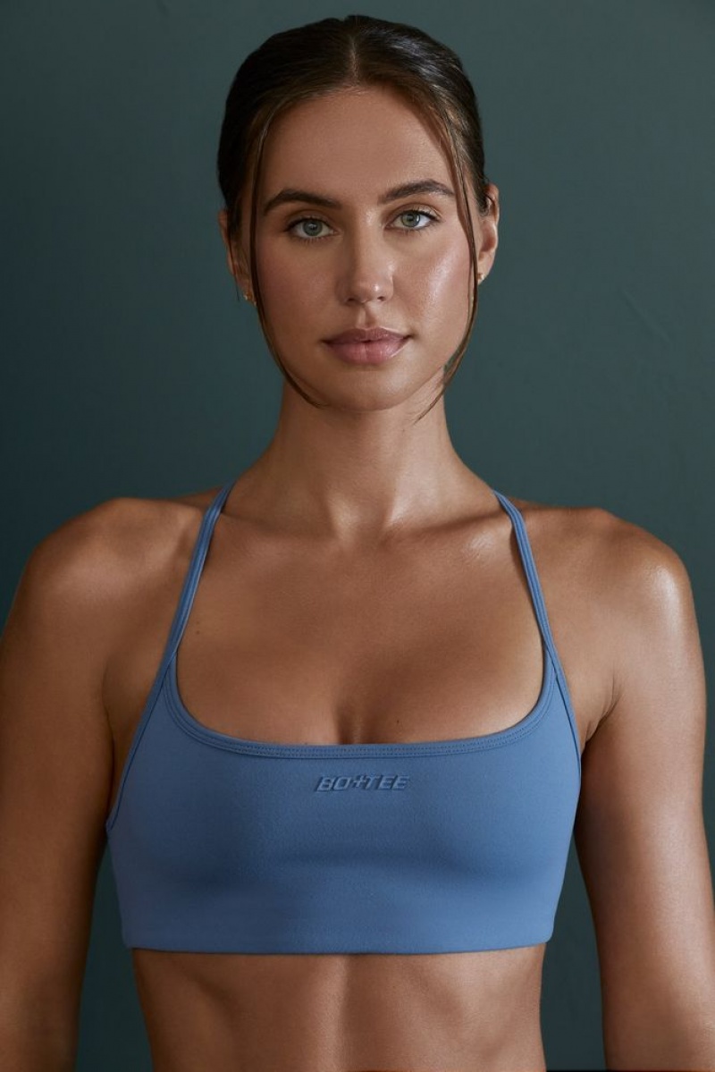 Blue Oh Polly Growth Scoop Neck Open Back Sports Bra | QZSH-70658