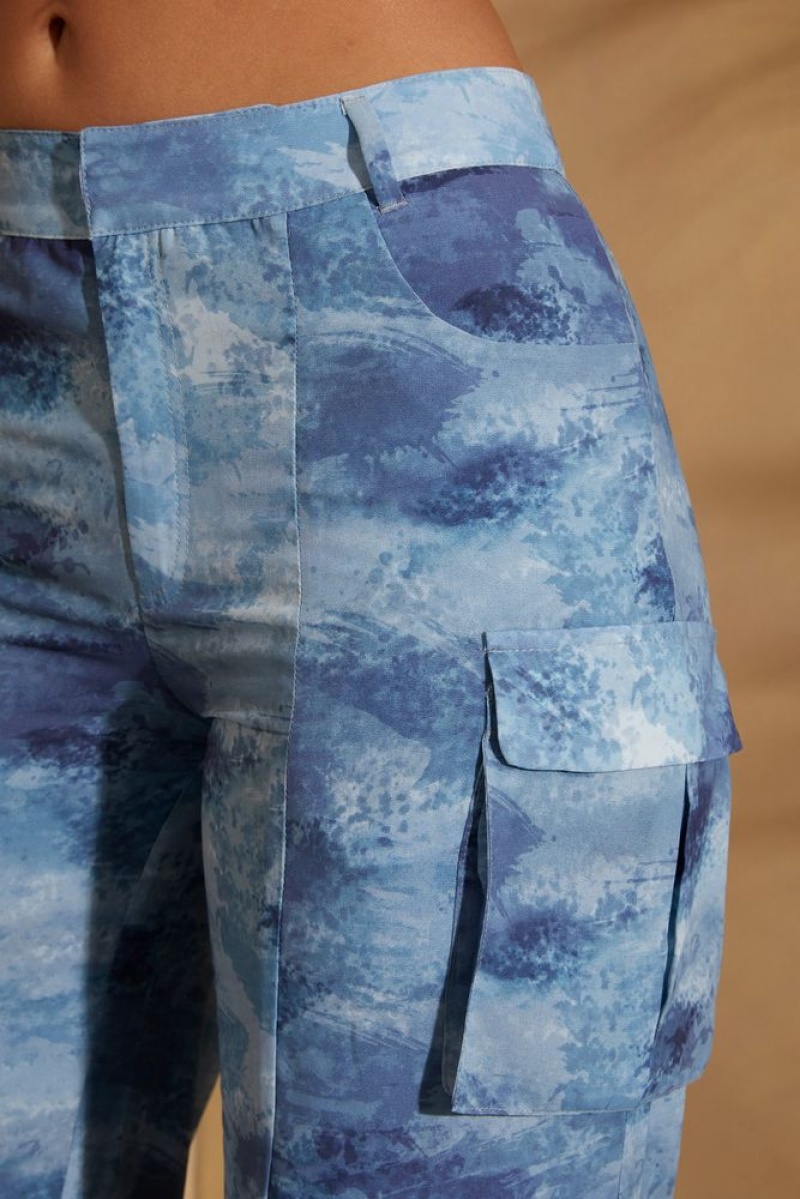 Blue Print Oh Polly Zion High Waist Camo Cargo Trousers | SIKP-17268