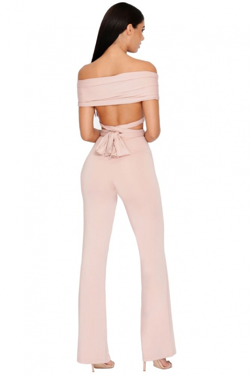 Blush Oh Polly Late Night Ruche High Waisted Trousers | ERLH-96084