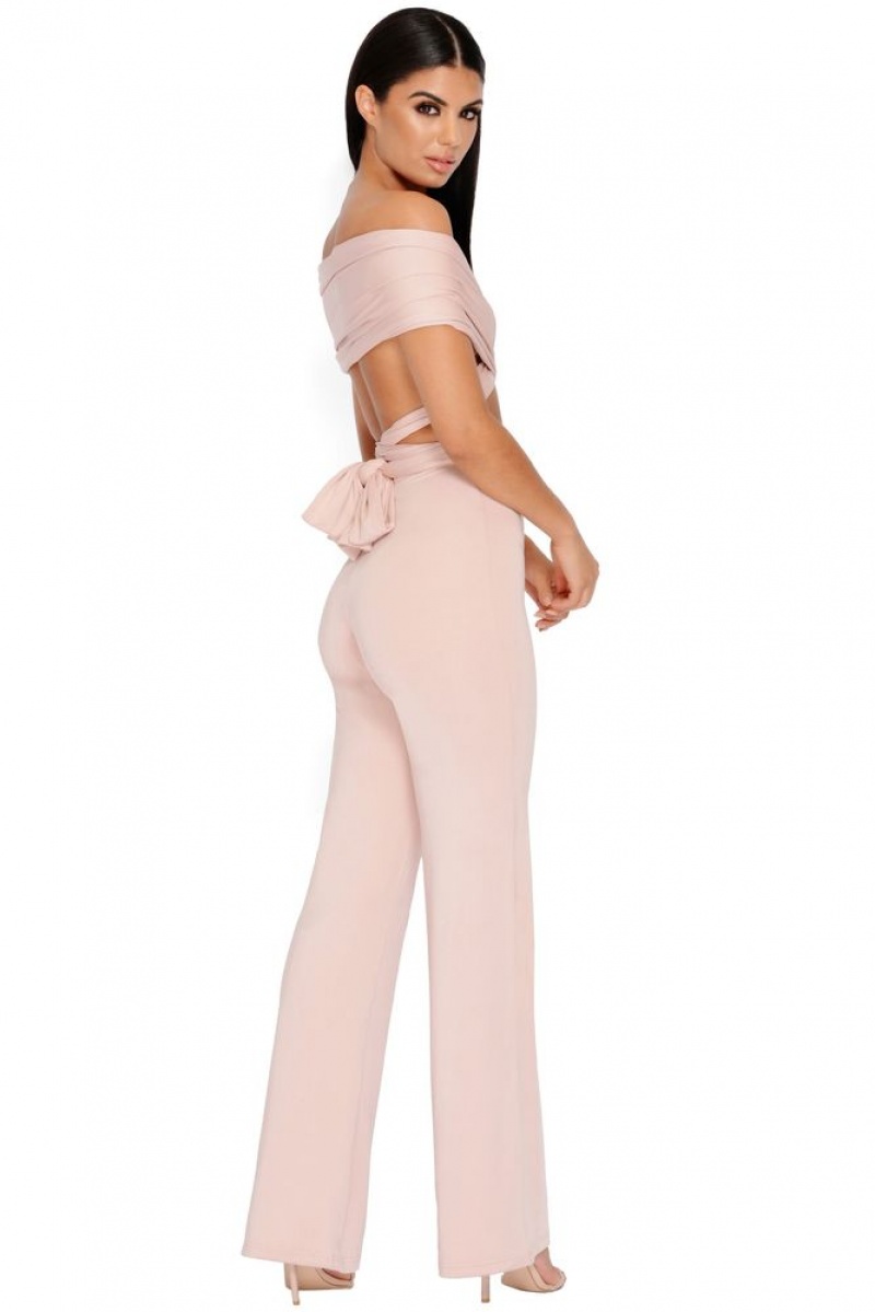 Blush Oh Polly Late Night Ruche High Waisted Trousers | ERLH-96084