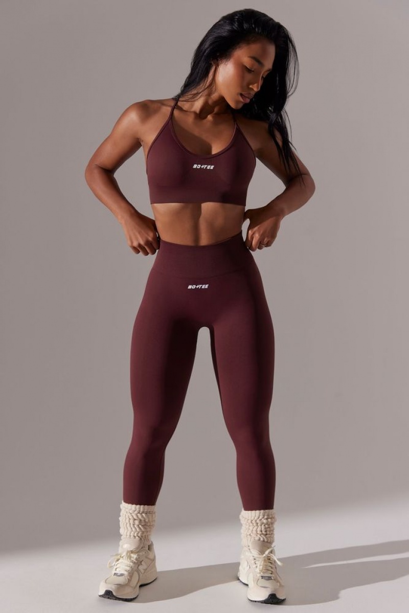 Burgundy Oh Polly Dedicated Petite High Waist Super Sculpt Leggings | BANR-97384