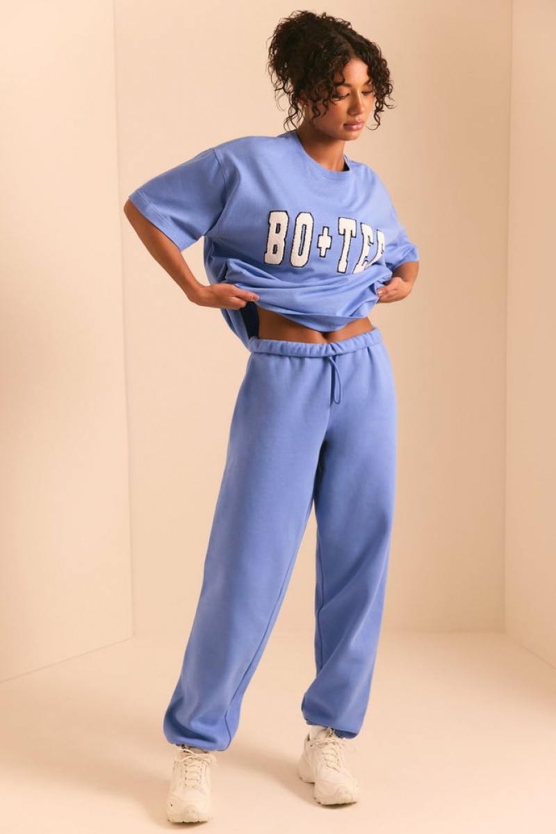 Cerulean Blue Oh Polly Pacific Petite Relaxed Fit Joggers | YHBQ-83215