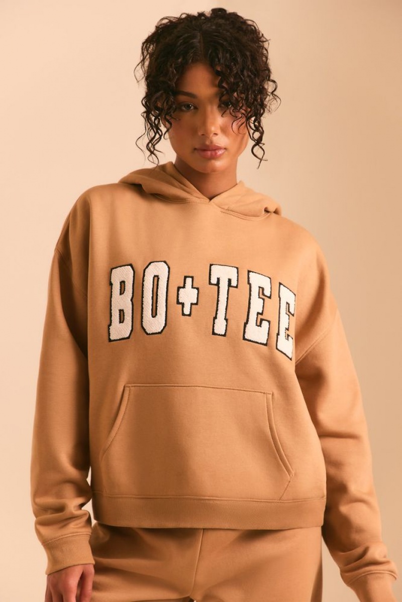 Chestnut Brown Oh Polly Off Duty Oversized Hoodie | BPFK-02763