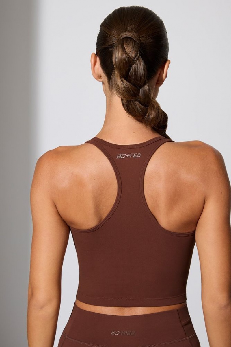 Chocolate Oh Polly Transform Racerback Tank Top | ZEMU-25096