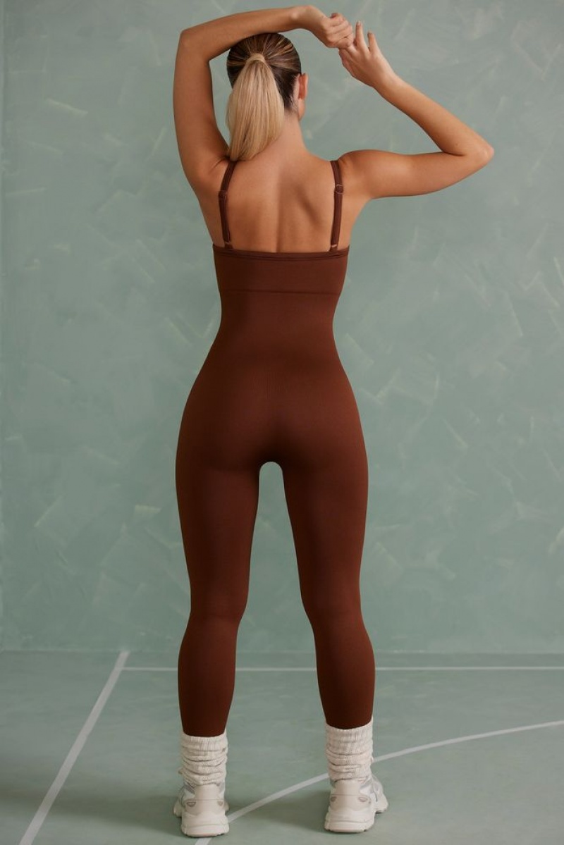 Copper Brown Oh Polly Intensity Super Sculpt Unitard | TWQE-27168