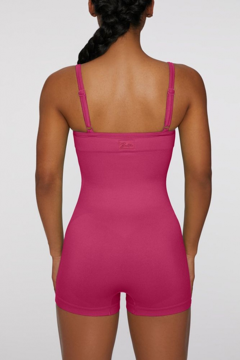 Dark Pink Oh Polly Ambitious Scoop Neck Unitard | ZUDM-09632