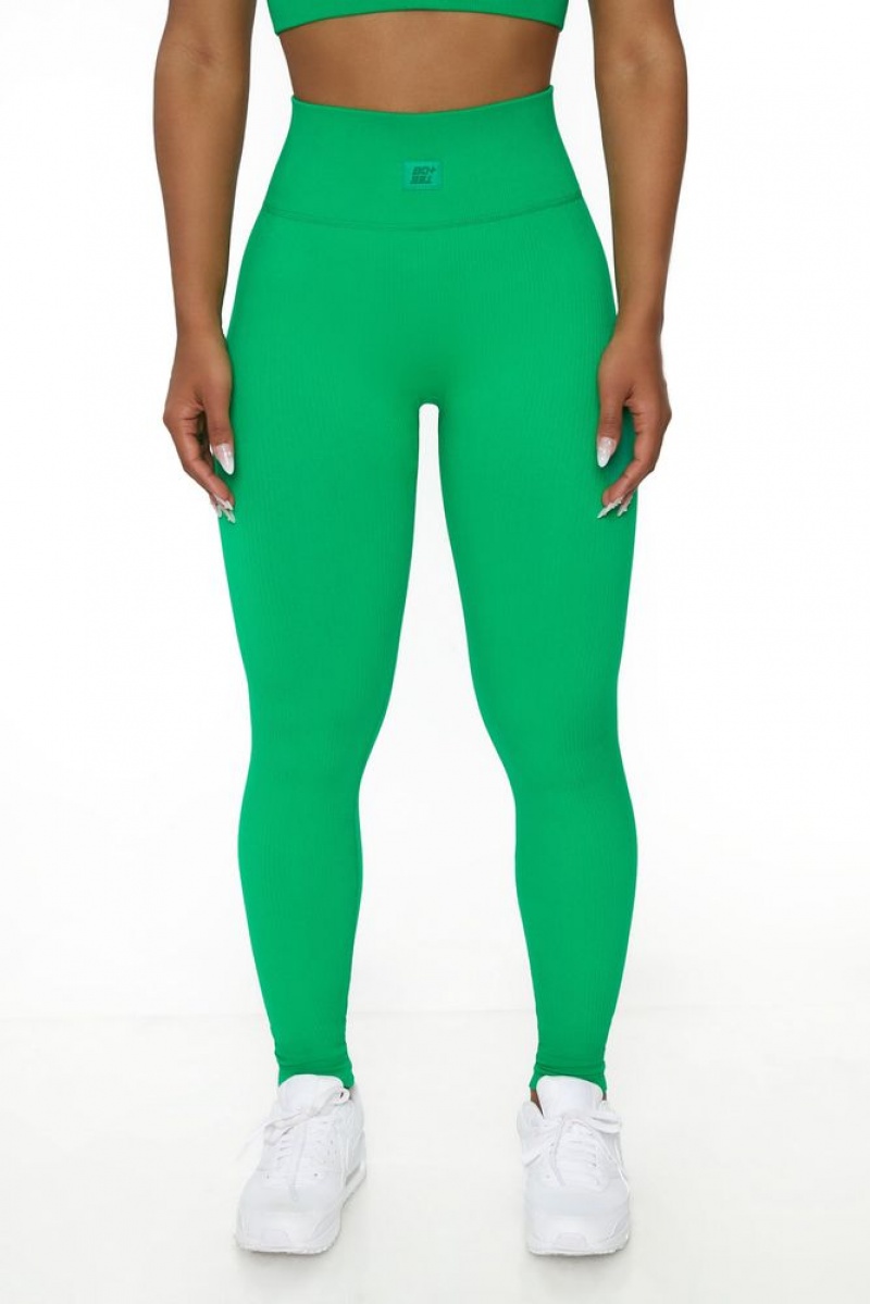 Green Oh Polly Back In Gear Petite High Waist Leggings | JSPT-48395