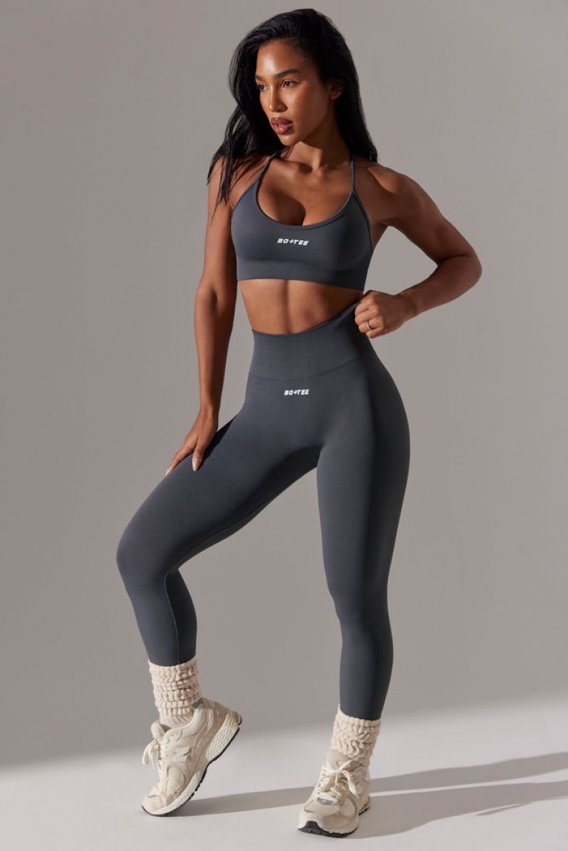 Grey Oh Polly Dedicated Petite High Waist Super Sculpt Leggings | QLDE-46789