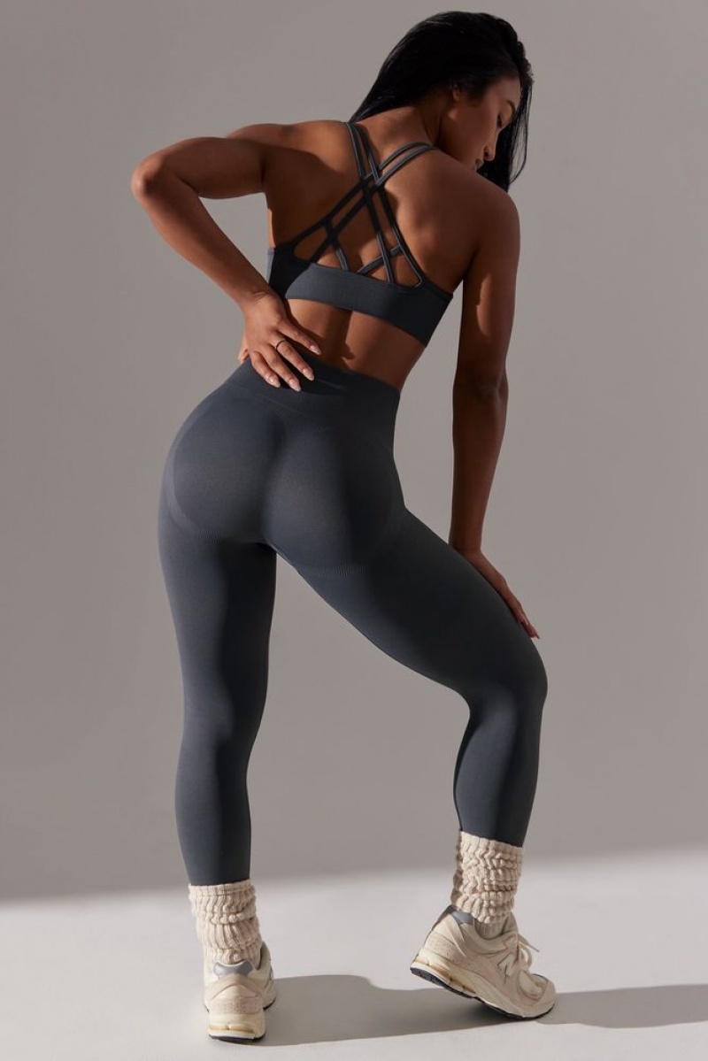 Grey Oh Polly Dedicated Petite High Waist Super Sculpt Leggings | QLDE-46789