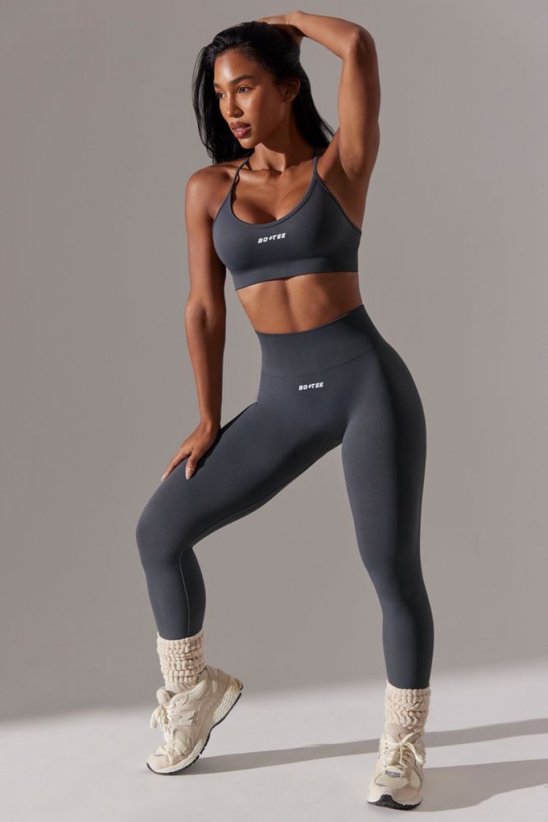 Grey Oh Polly Dedicated Petite High Waist Super Sculpt Leggings | QLDE-46789