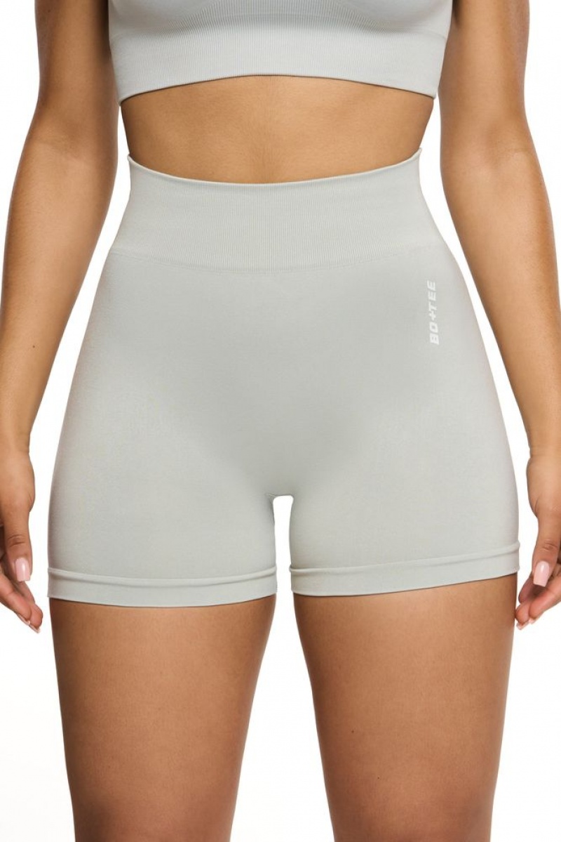 Grey Oh Polly Invigorate Seamless High Waist Mini Shorts | XIQM-20719