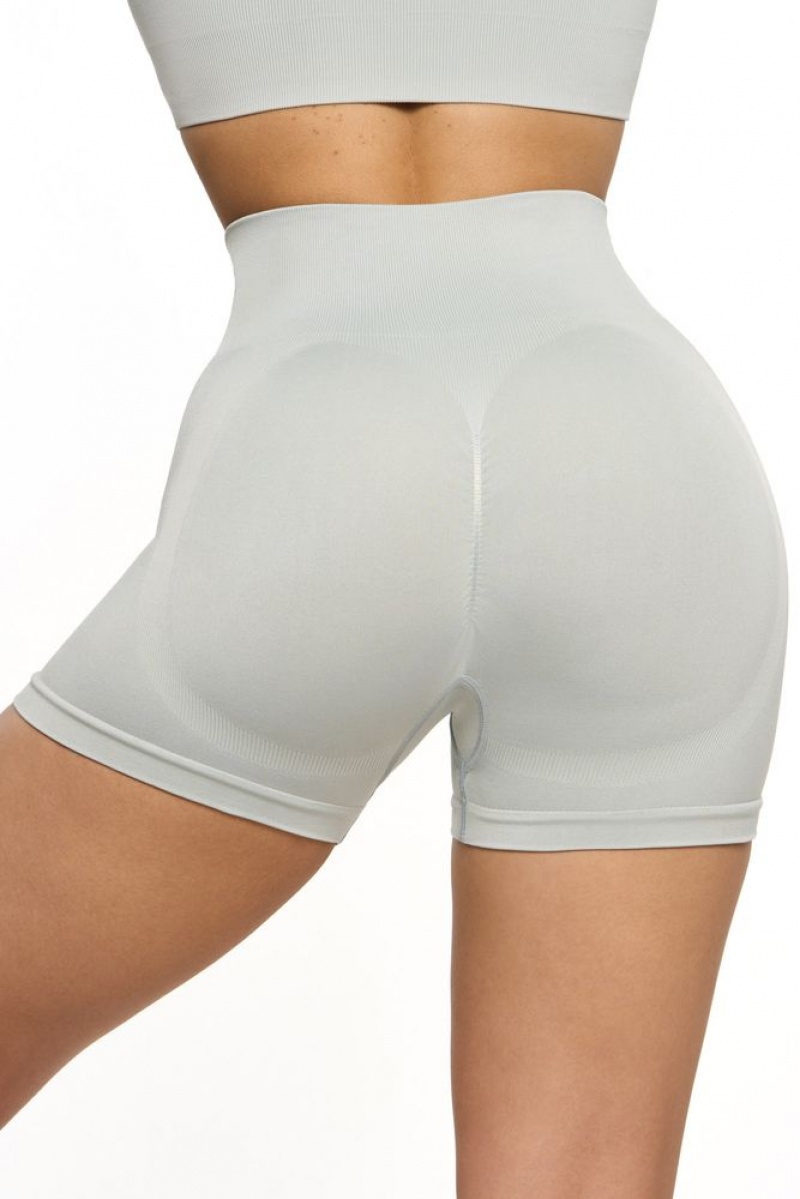 Grey Oh Polly Invigorate Seamless High Waist Mini Shorts | XIQM-20719