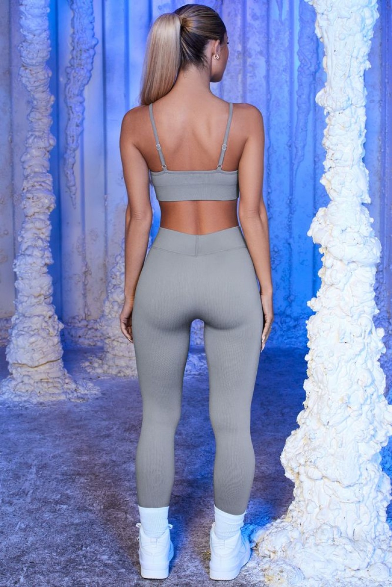 Grey Oh Polly Off-Piste Petite Petite Seamless Full Length Leggings | WFUT-54172