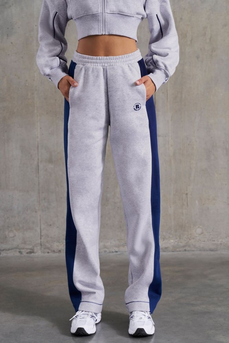 Heather Grey Oh Polly Elite Petite Wide Leg Sweatpants | HVEP-05198