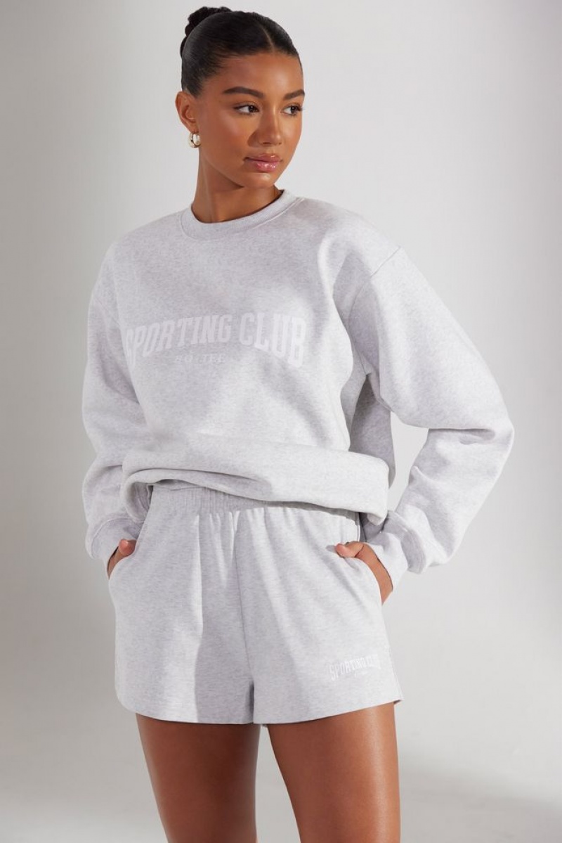 Heather Grey Oh Polly Groundwork Sweat Shorts | ZQJY-52897