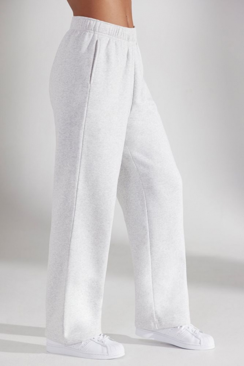 Heather Grey Oh Polly Principal Petite Wide Leg Joggers | IYQA-92651