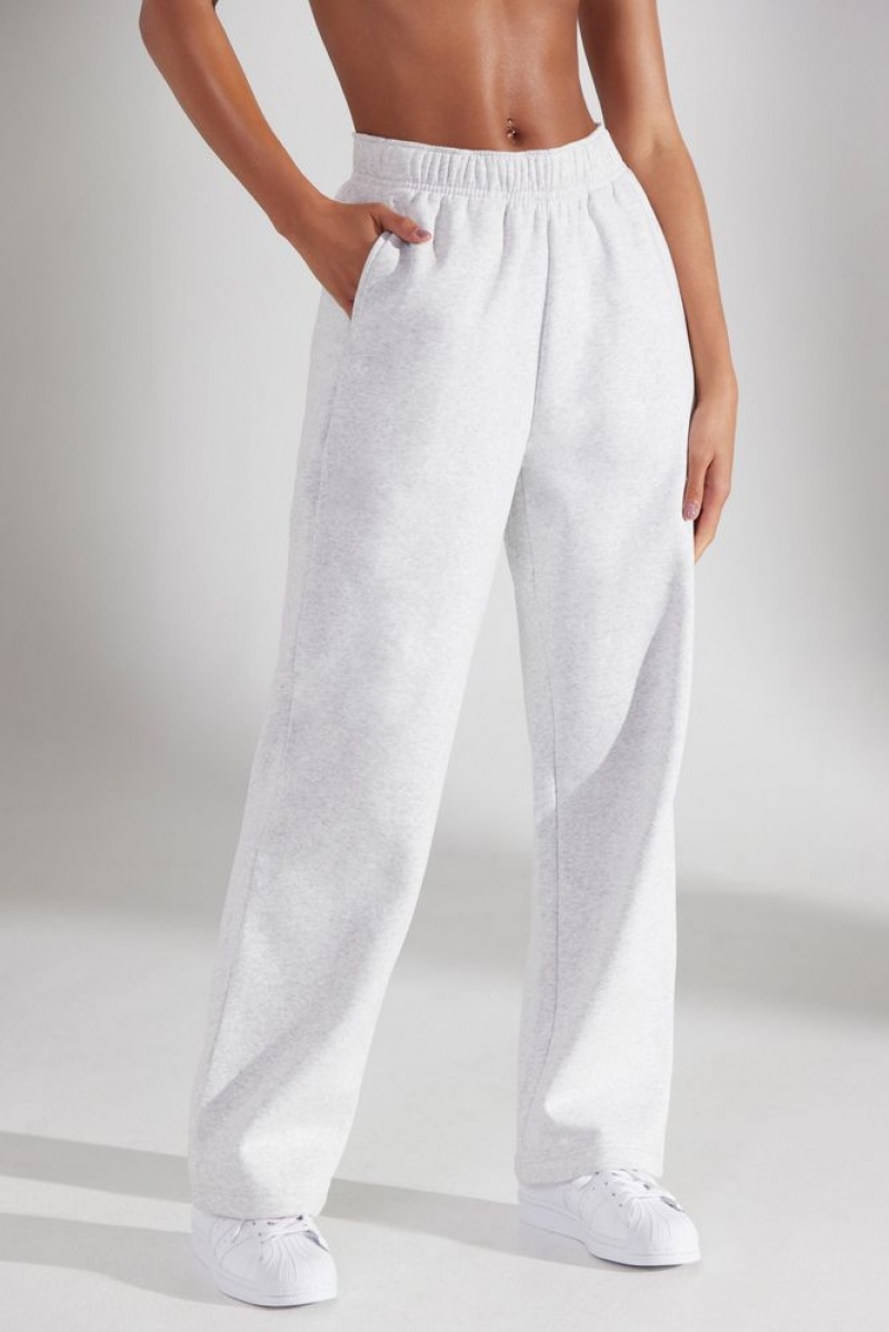 Heather Grey Oh Polly Principal Petite Wide Leg Joggers | IYQA-92651