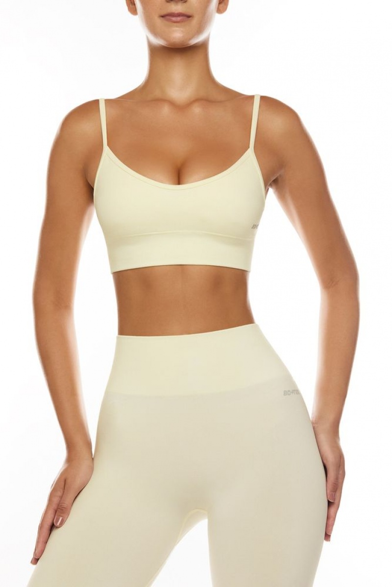 Ivory Oh Polly Determination Seamless Scoop Neck Sports Bra | MOAL-90135