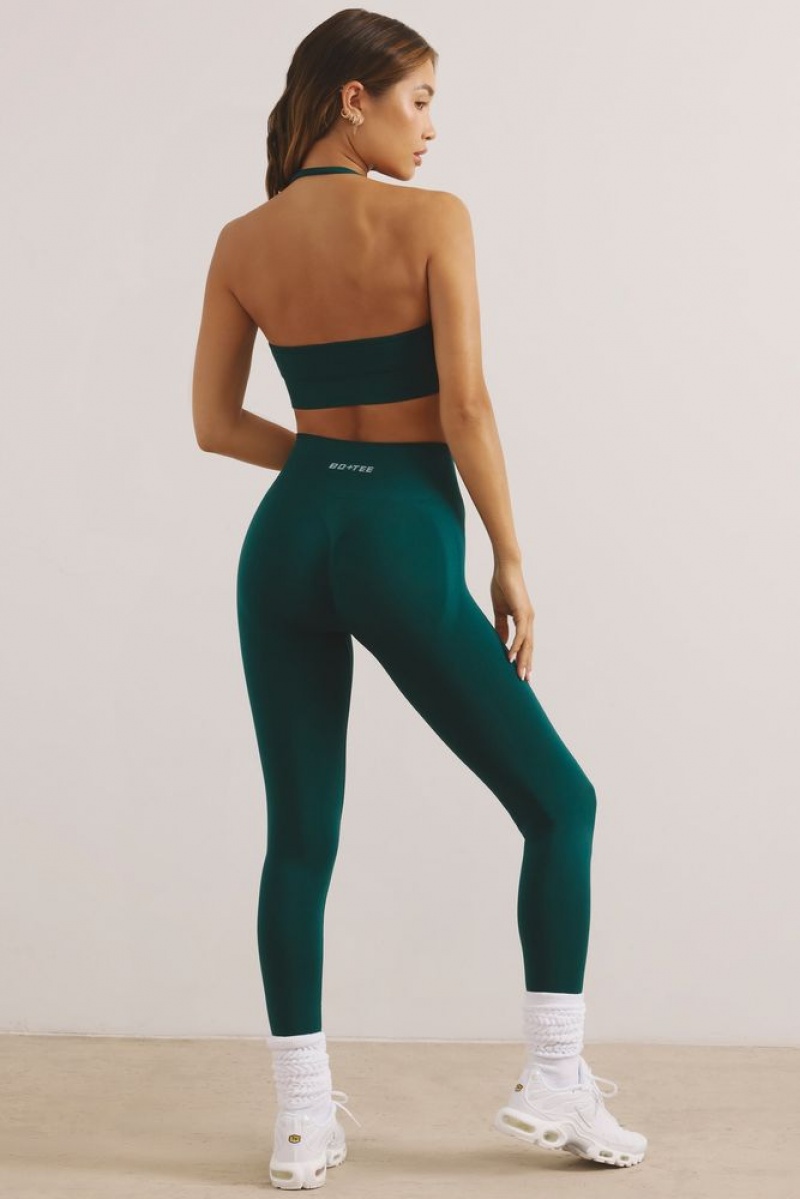 Jade Green Oh Polly Power Petite High Waist Define Luxe Leggings | YXKQ-56412