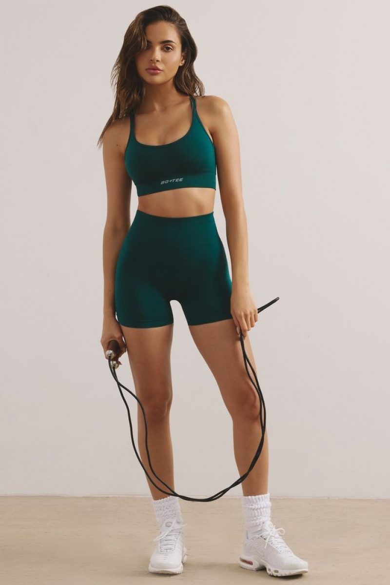 Jade Green Oh Polly Streamline Strappy Define Luxe Sports Bra | DOSU-26510