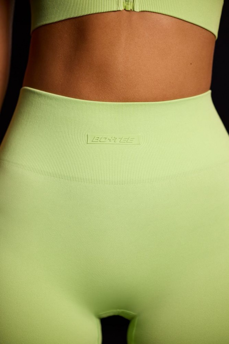 Key Lime Oh Polly Endurance Super Sculpt Seamless Mini Shorts | IBVQ-69841