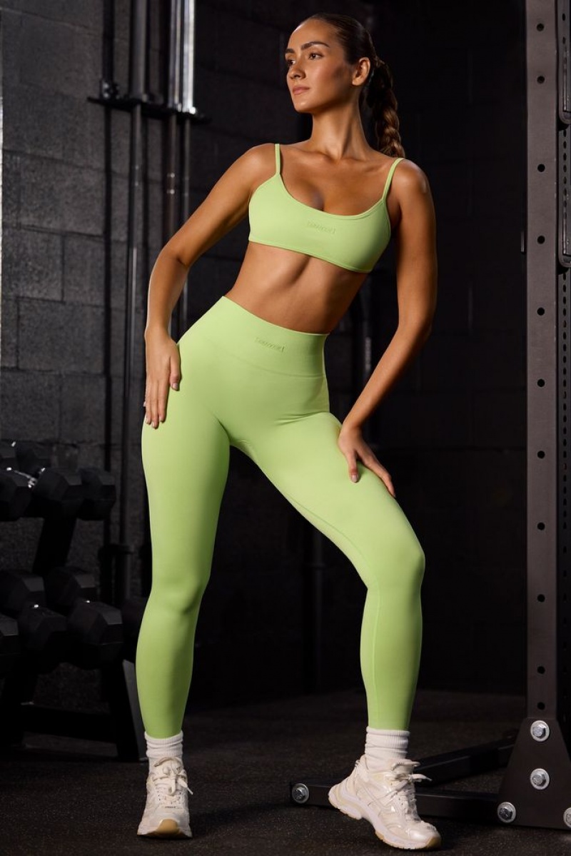 Key Lime Oh Polly Vitality Petite Super Sculpt Seamless Full Length Leggings | BSAF-93025