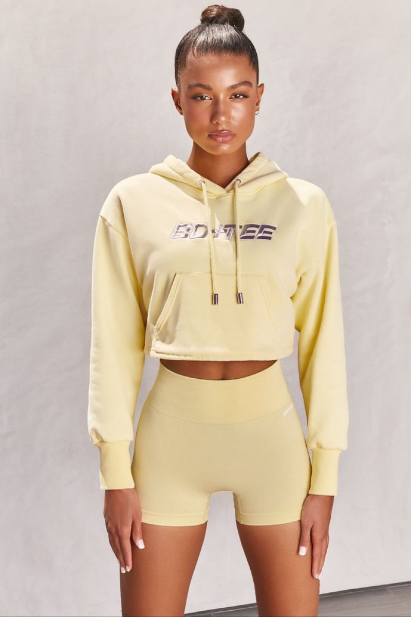 Lemon Oh Polly Off Duty Cropped Hoodie | QXEN-24067