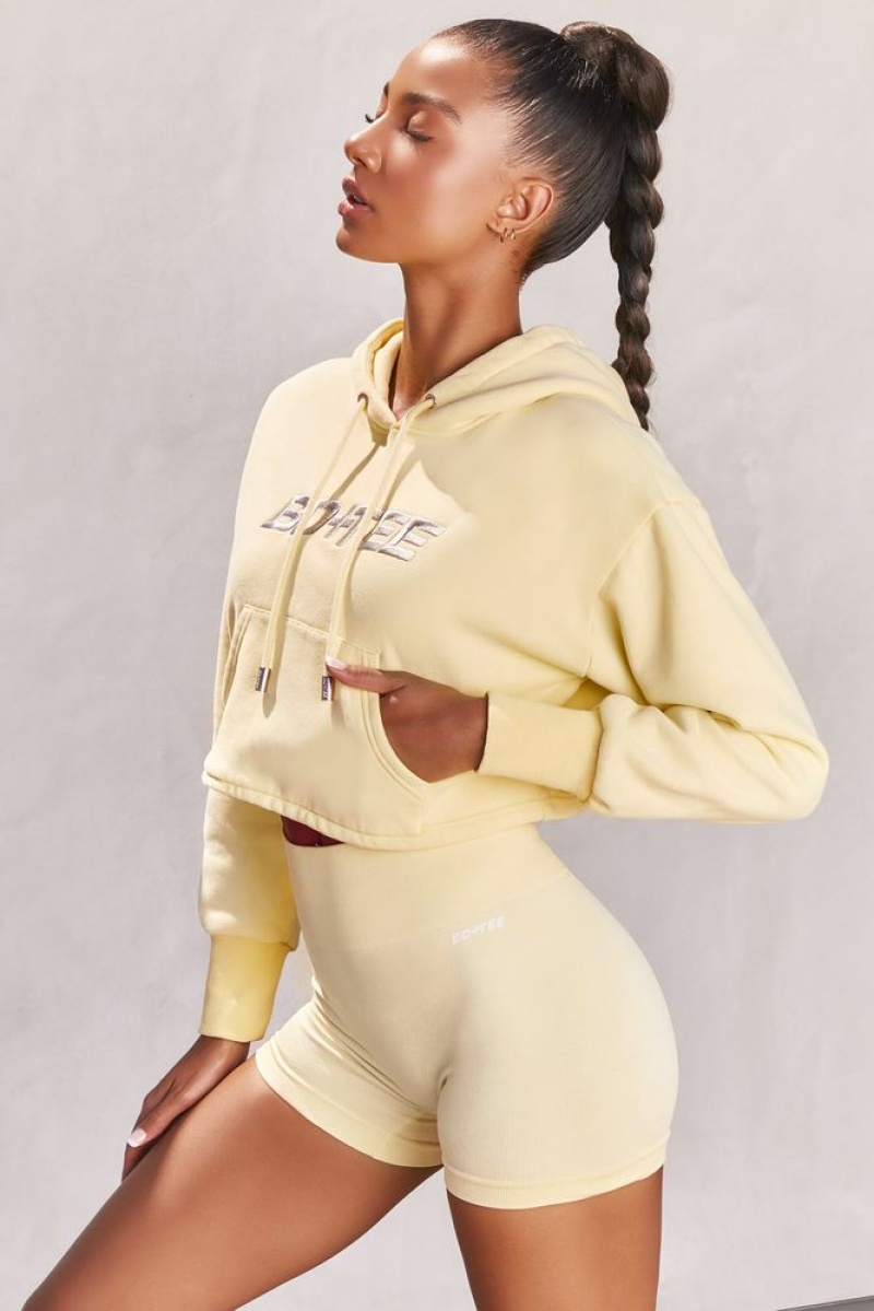 Lemon Oh Polly Off Duty Cropped Hoodie | QXEN-24067