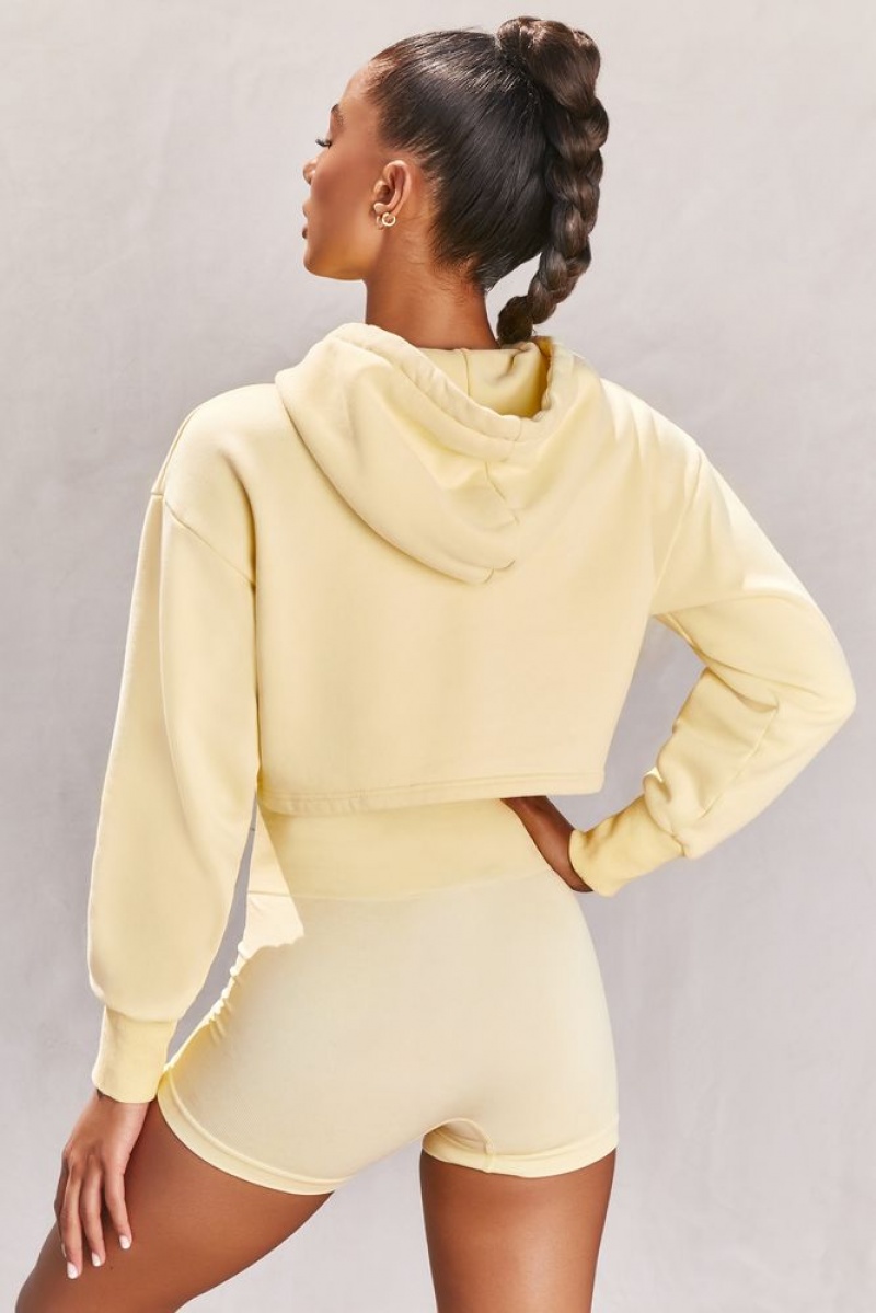 Lemon Oh Polly Off Duty Cropped Hoodie | QXEN-24067