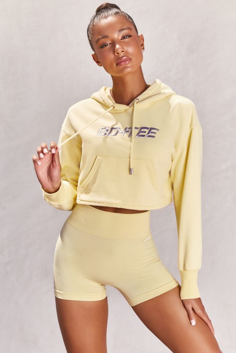 Lemon Oh Polly Off Duty Cropped Hoodie | QXEN-24067