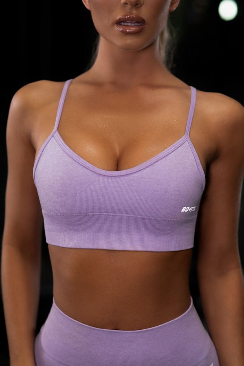 Lilac Oh Polly Empower Seamless V Neck Sports Bra | EOAC-52937