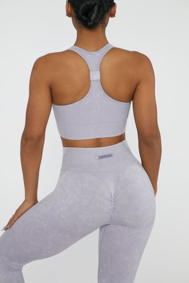 Lilac Oh Polly Iconic Square Neck Sports Bra | SOEI-46572