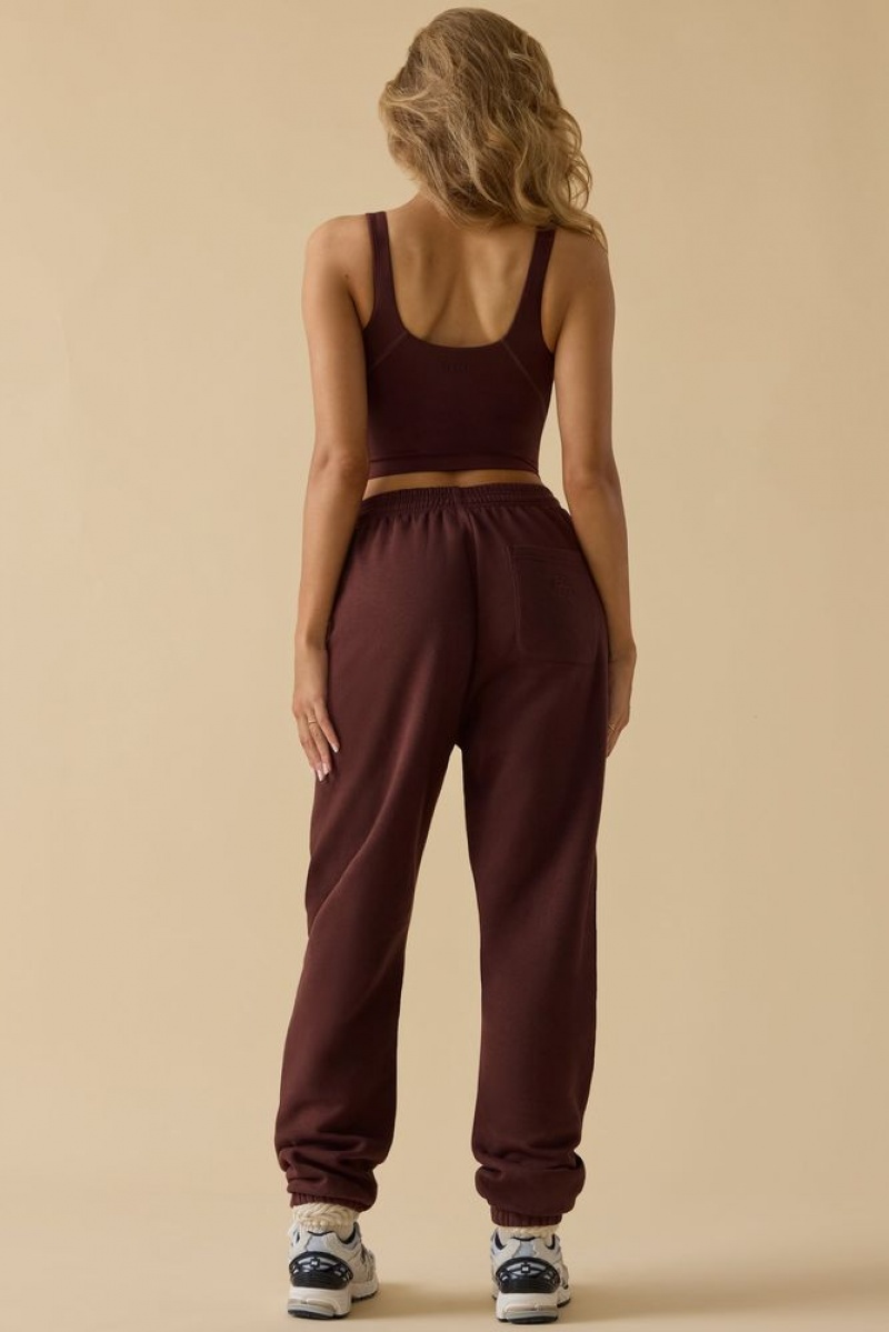 Mahogany Oh Polly Ultimate Petite Mid-Rise Joggers | ZGMV-63297