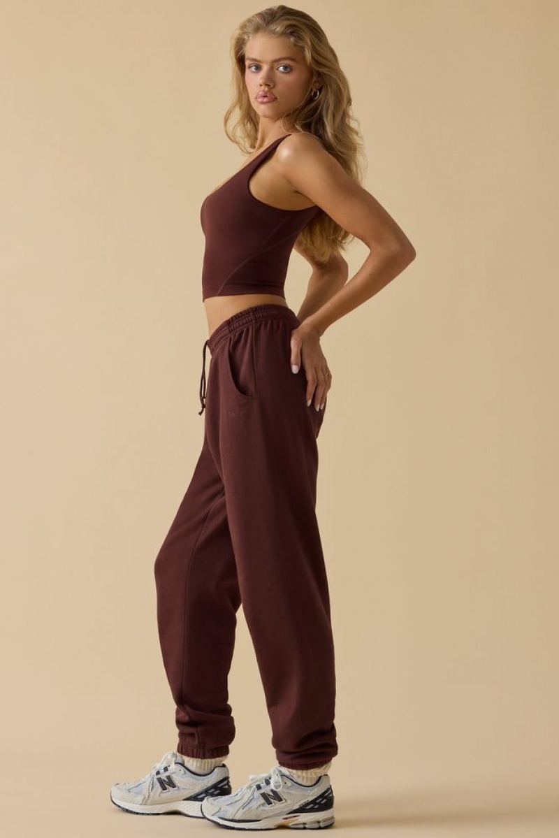 Mahogany Oh Polly Ultimate Petite Mid-Rise Joggers | ZGMV-63297