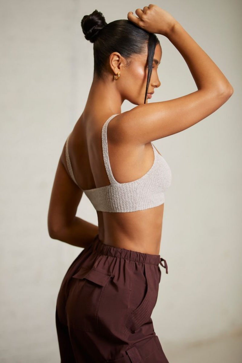 Mocha Oh Polly Iola Curved Neck Crop Top | RXAL-39710