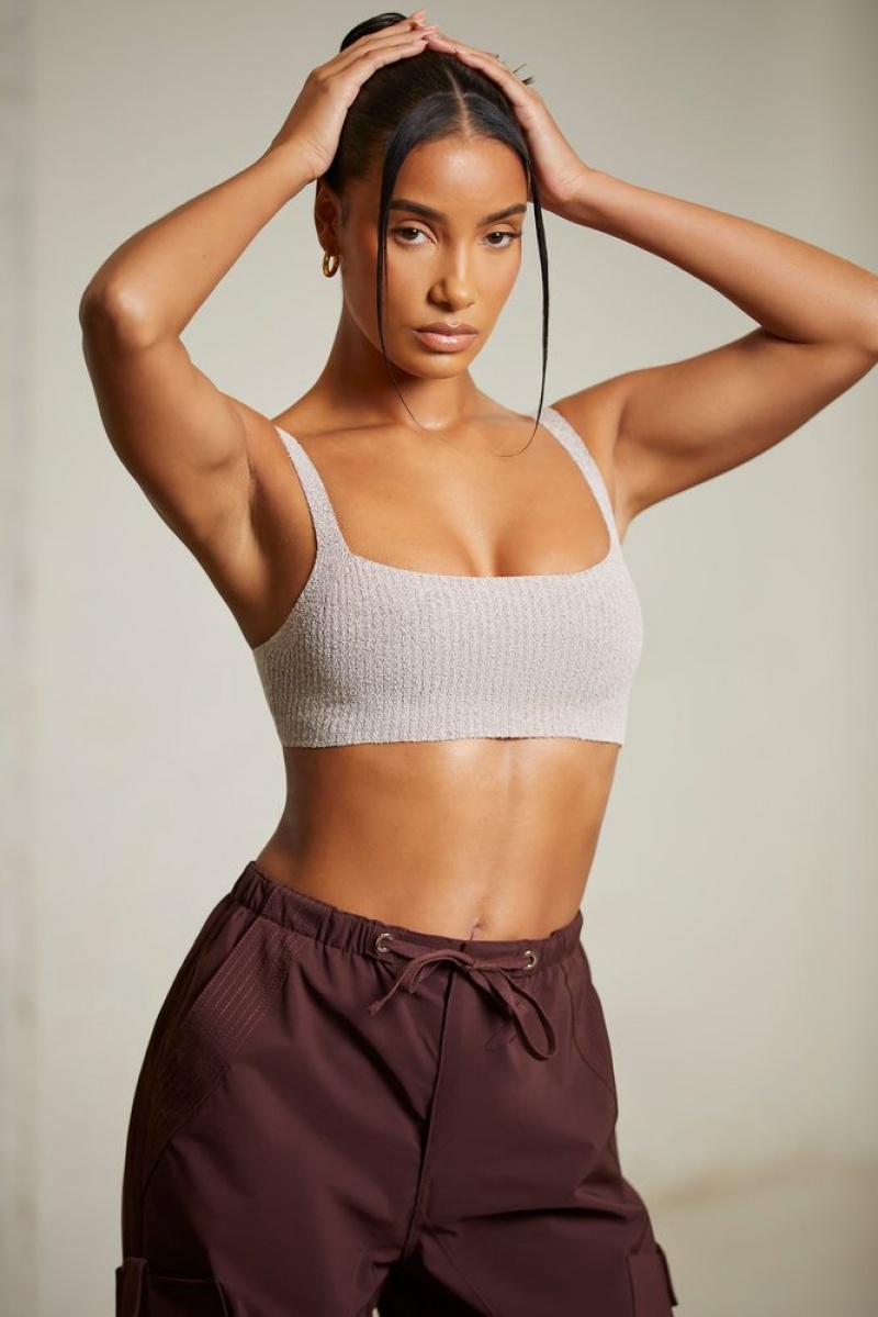 Mocha Oh Polly Iola Curved Neck Crop Top | RXAL-39710