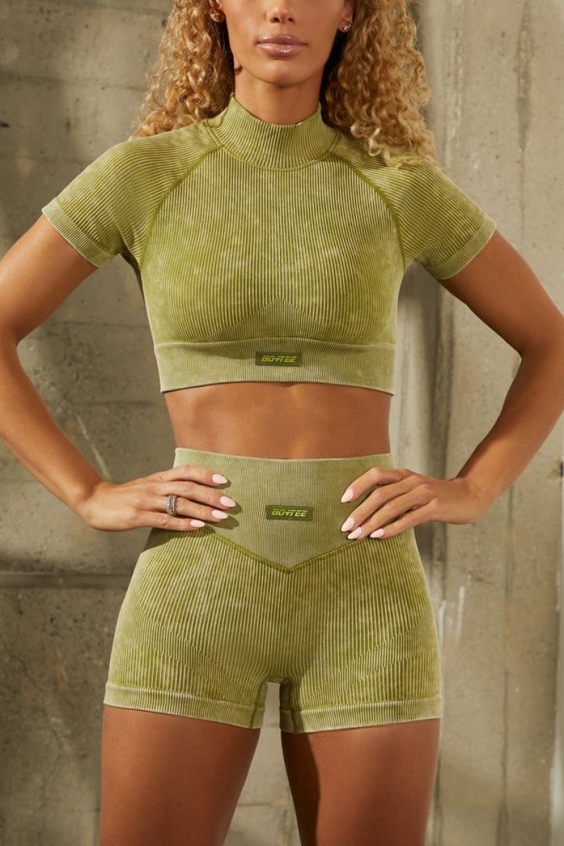 Olive Oh Polly Finesse Seamless V Waist Mini Shorts With Shaping Detail | COBU-97058