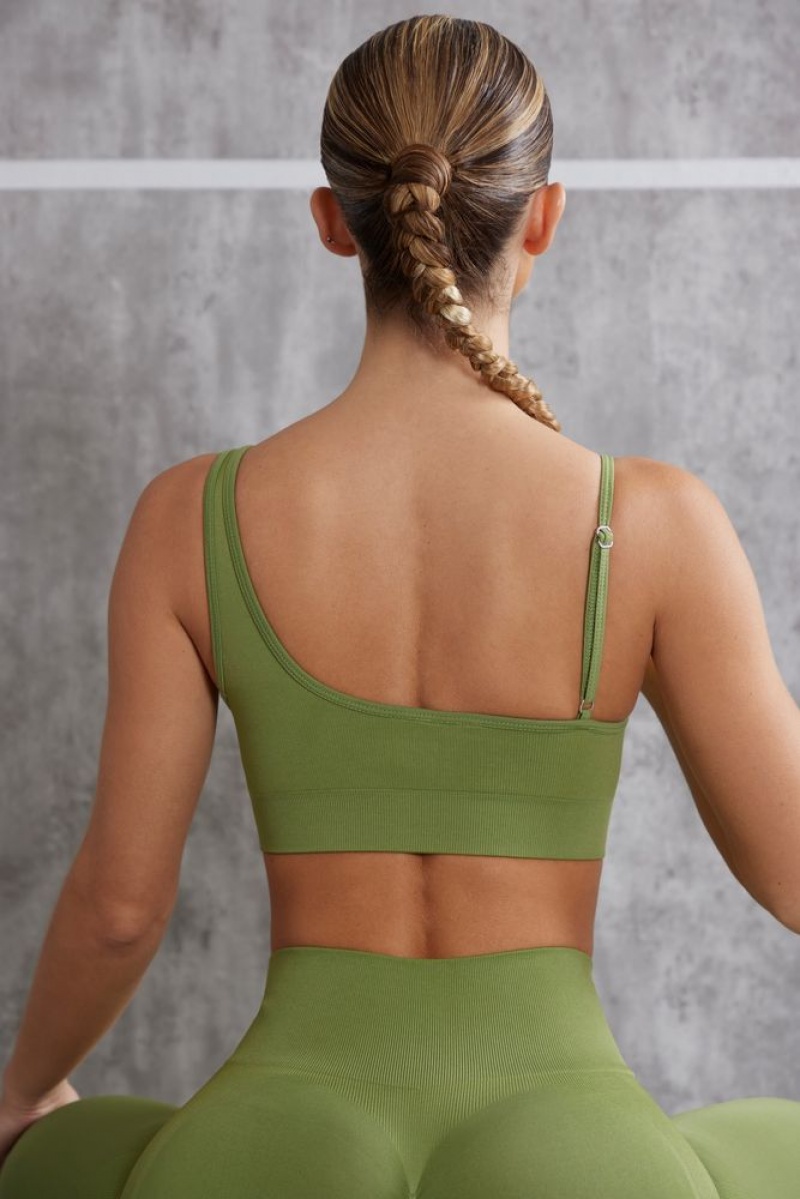 Olive Oh Polly Stretch Asymmetric Sports Bra | GQIN-18634